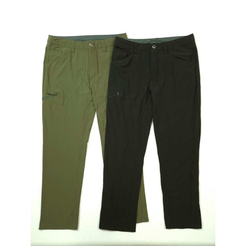 Patagonia Quandary Pants Mens 35 Black Green Nylon Stretch Hiking Pants Lot Of 2